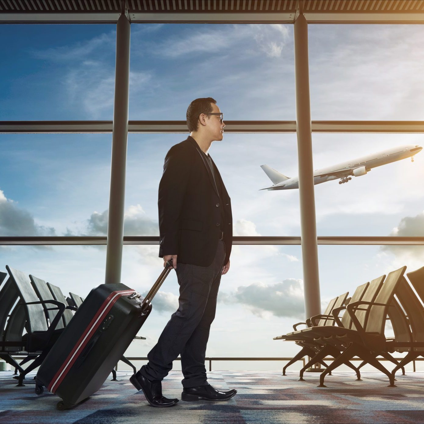 travel concept, people in the airport
